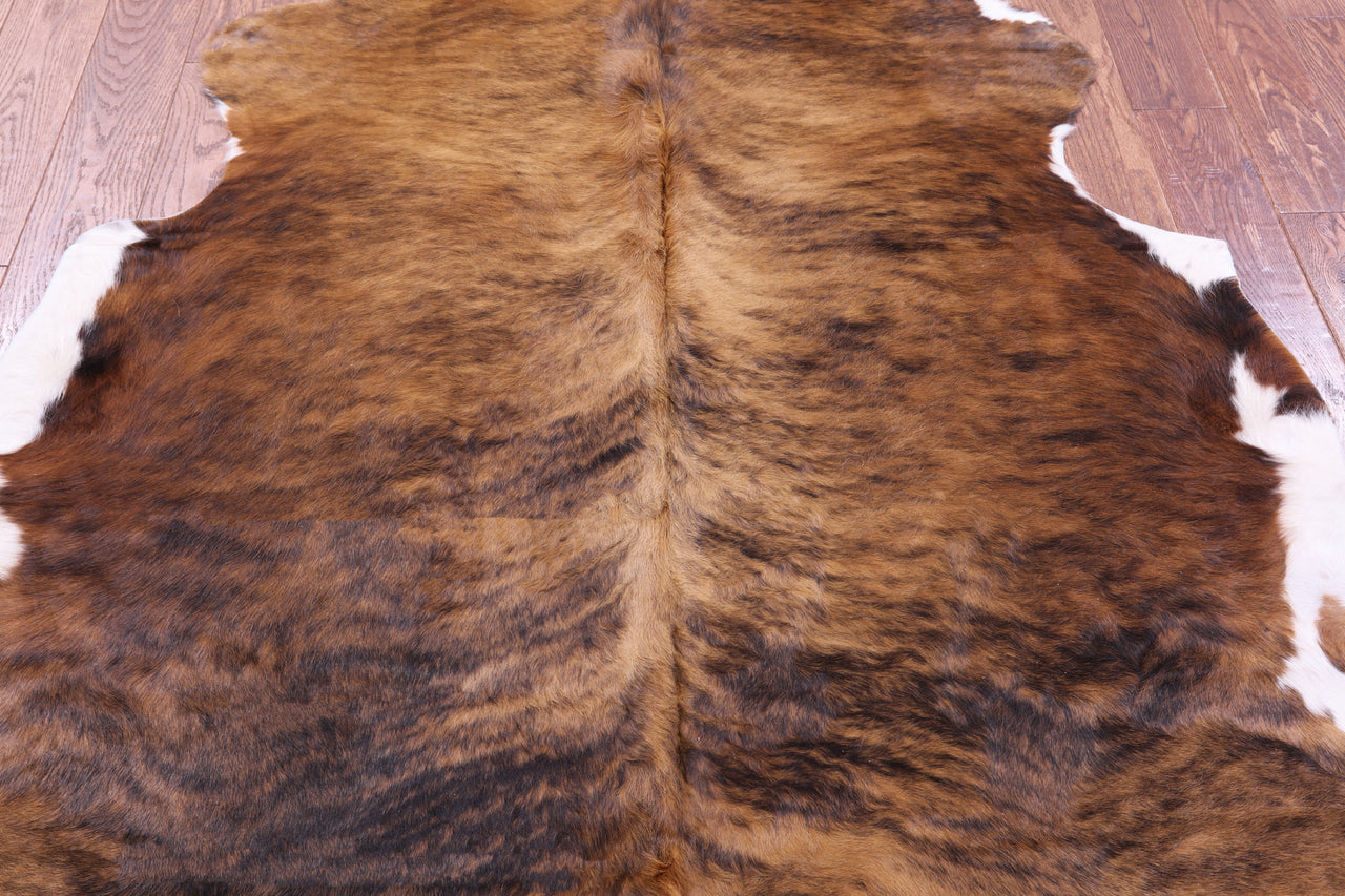 Brindle Natural Cowhide Rug - Medium 6'0"H x 5'7"W