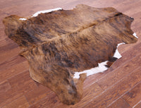 Thumbnail for Brindle Natural Cowhide Rug - Medium 6'0