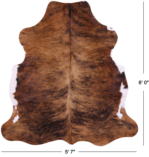 Brindle Natural Cowhide Rug - Medium 6'0