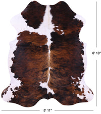 Thumbnail for Tricolor Natural Cowhide Rug - Large 6'10