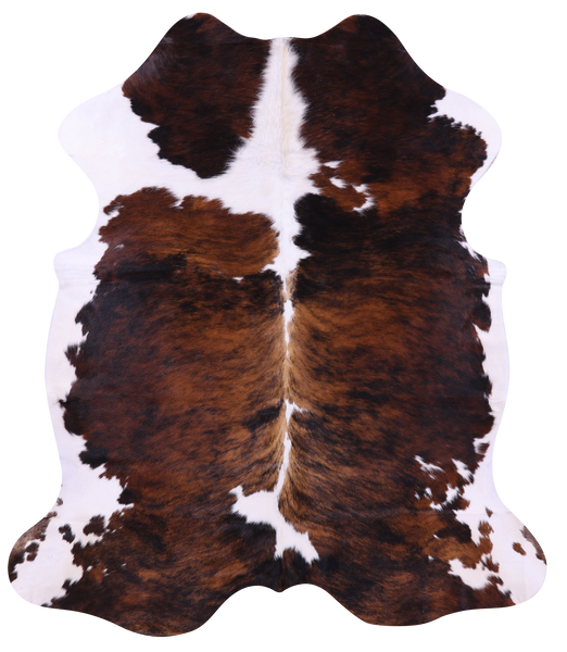 Tricolor Natural Cowhide Rug - Large 6'10"H x 5'11"W