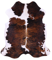 Thumbnail for Tricolor Natural Cowhide Rug - Large 6'10