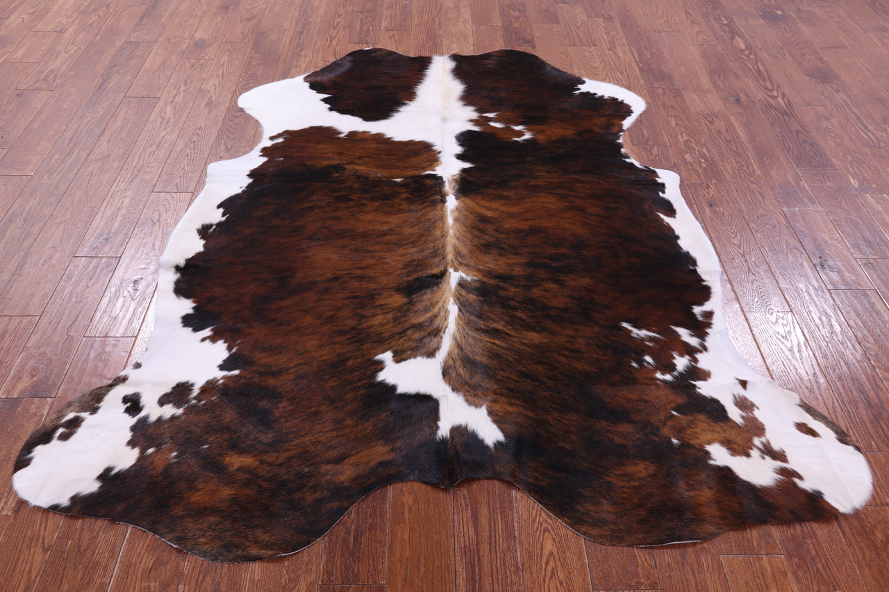 Tricolor Natural Cowhide Rug - Large 6'10"H x 5'11"W