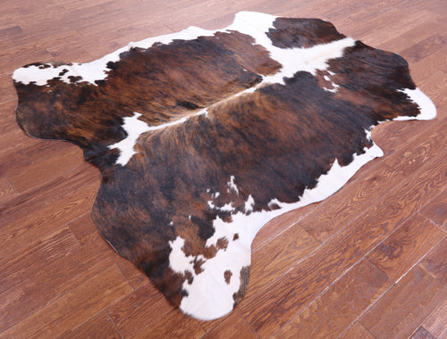 Tricolor Natural Cowhide Rug - Large 6'10