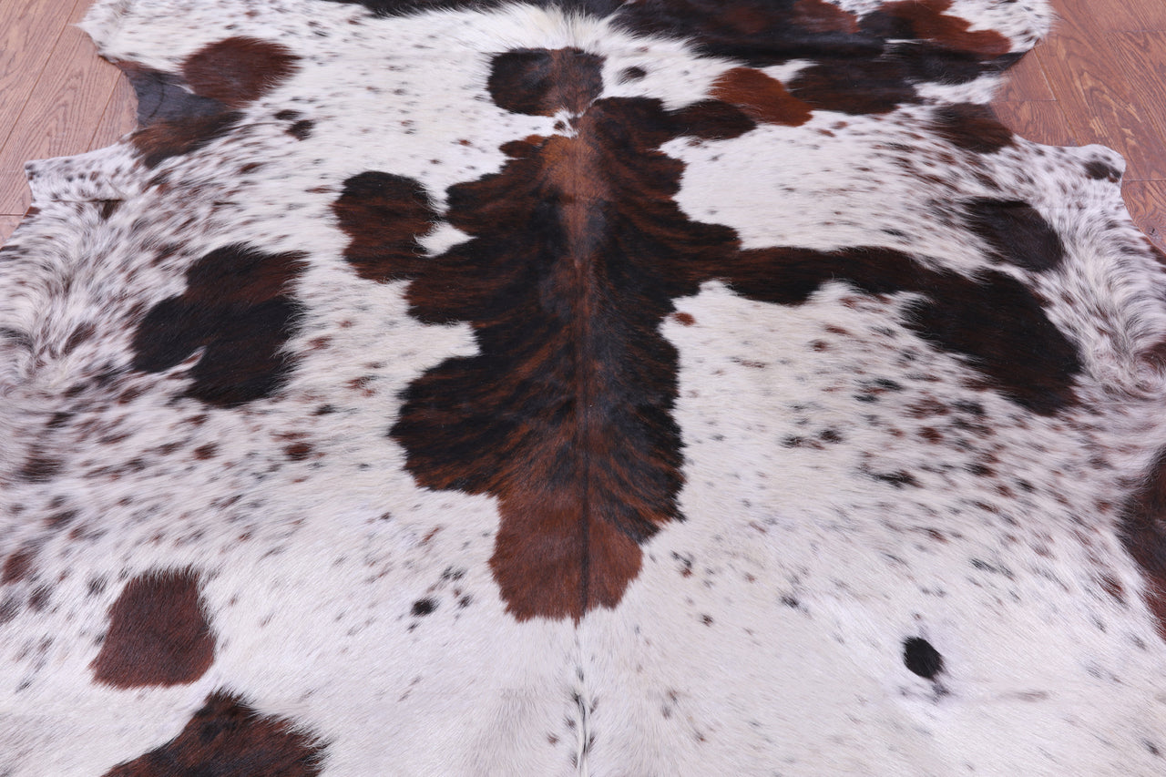 Salt & Pepper Natural Cowhide Rug - XLarge 7'0"H x 6'1"W