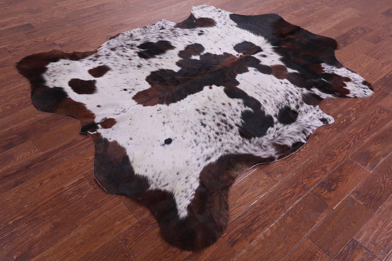 Salt & Pepper Natural Cowhide Rug - XLarge 7'0"H x 6'1"W