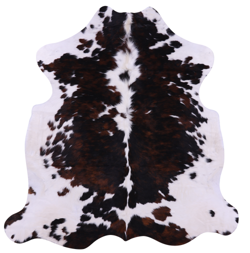 Tricolor Natural Cowhide Rug - Large 6'4