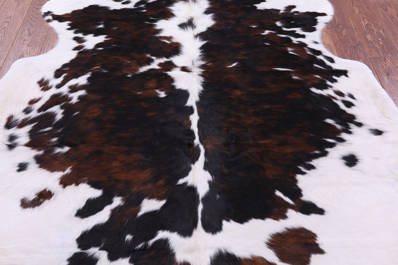 Tricolor Natural Cowhide Rug - Large 6'4"H x 6'0"W