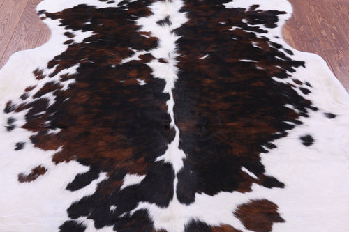 Tricolor Natural Cowhide Rug - Large 6'4