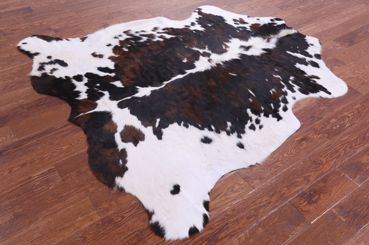 Tricolor Natural Cowhide Rug - Large 6'4"H x 6'0"W