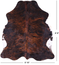 Thumbnail for Brindle Natural Cowhide Rug - Large 6'9