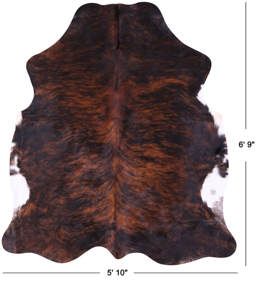 Brindle Natural Cowhide Rug - Large 6'9
