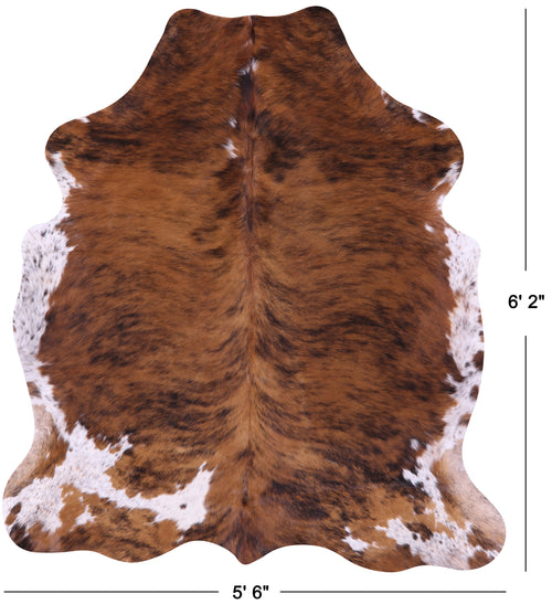 Brindle Natural Cowhide Rug - Medium 6'2