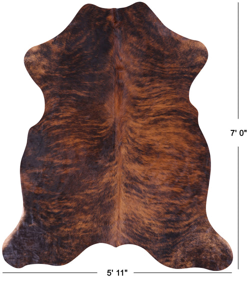 Brindle Natural Cowhide Rug - X-Large 7'0