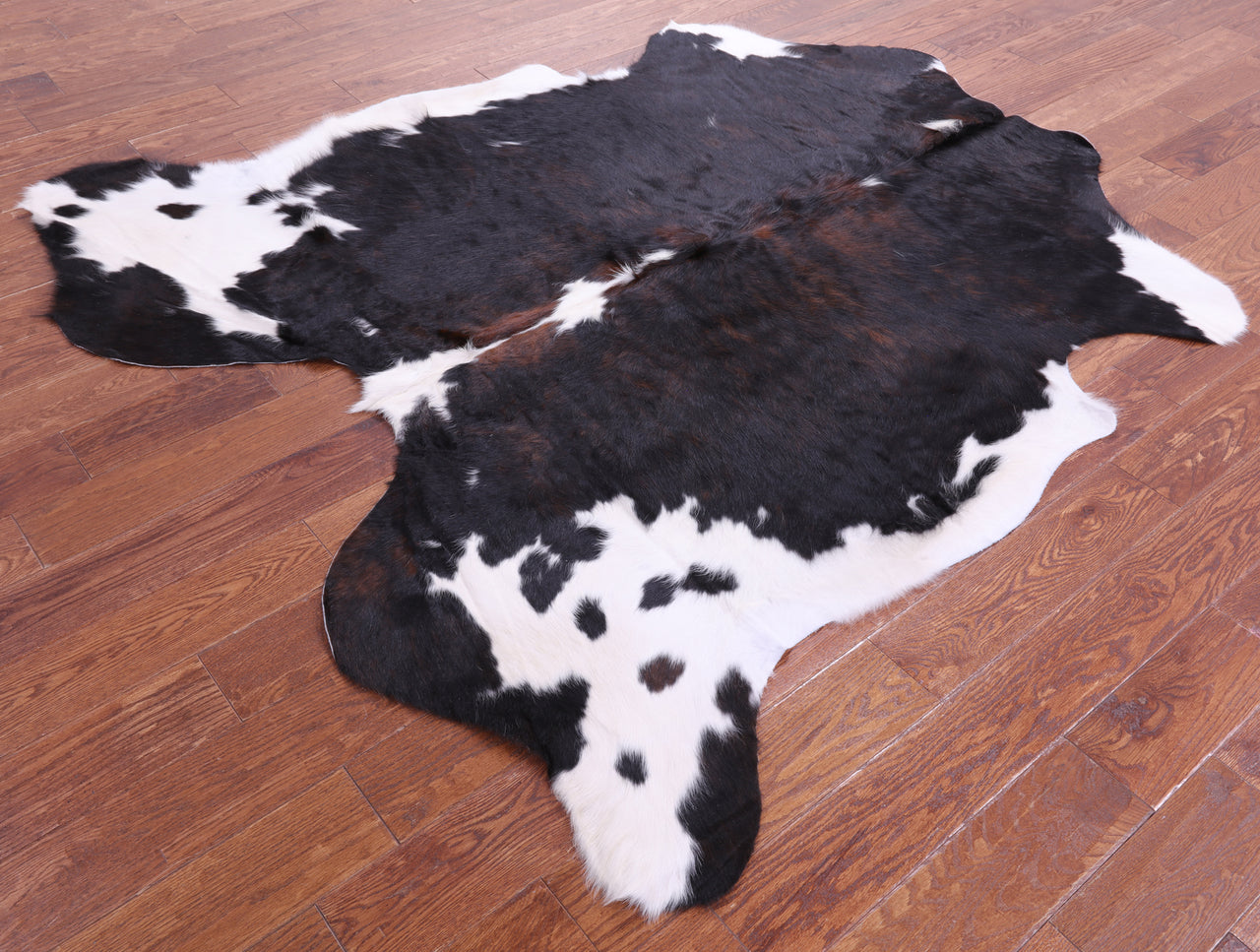 Tricolor Natural Cowhide Rug - Large 6'7"H x 6'3"W