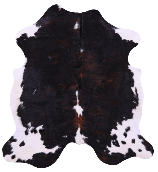 Tricolor Natural Cowhide Rug - Large 6'7"H x 6'3"W