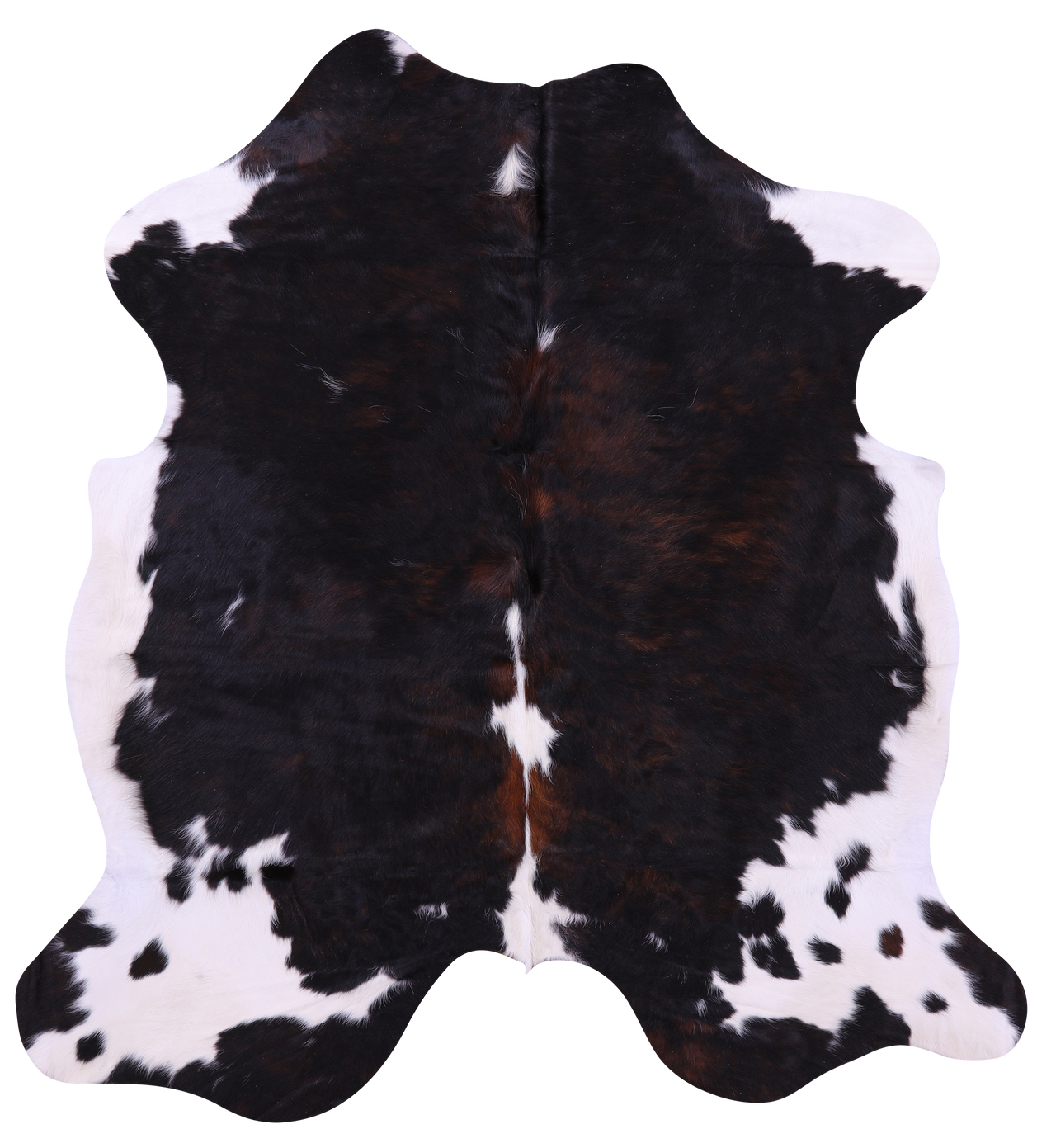 Tricolor Natural Cowhide Rug - Large 6'7"H x 6'3"W