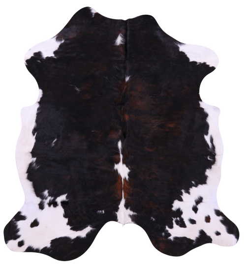 Tricolor Natural Cowhide Rug - Large 6'7