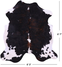 Thumbnail for Tricolor Natural Cowhide Rug - Large 6'7