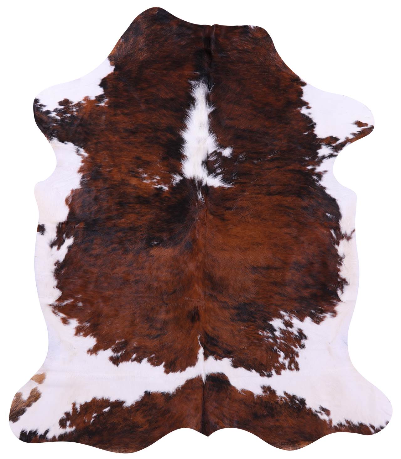 Tricolor Natural Cowhide Rug - XLarge 7'6"H x 6'6"W