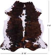 Thumbnail for Tricolor Natural Cowhide Rug - X-Large 7'5