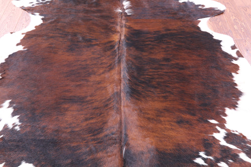Tricolor Natural Cowhide Rug - Large 6'7
