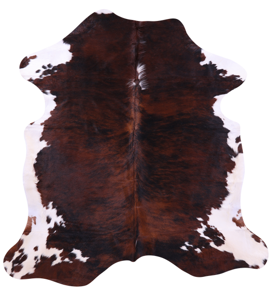 Tricolor Natural Cowhide Rug - Large 6'7"H x 6'5"W