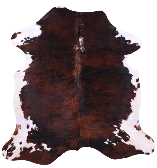 Tricolor Natural Cowhide Rug - Large 6'7