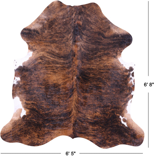 Brindle Natural Cowhide Rug - Large 6'8