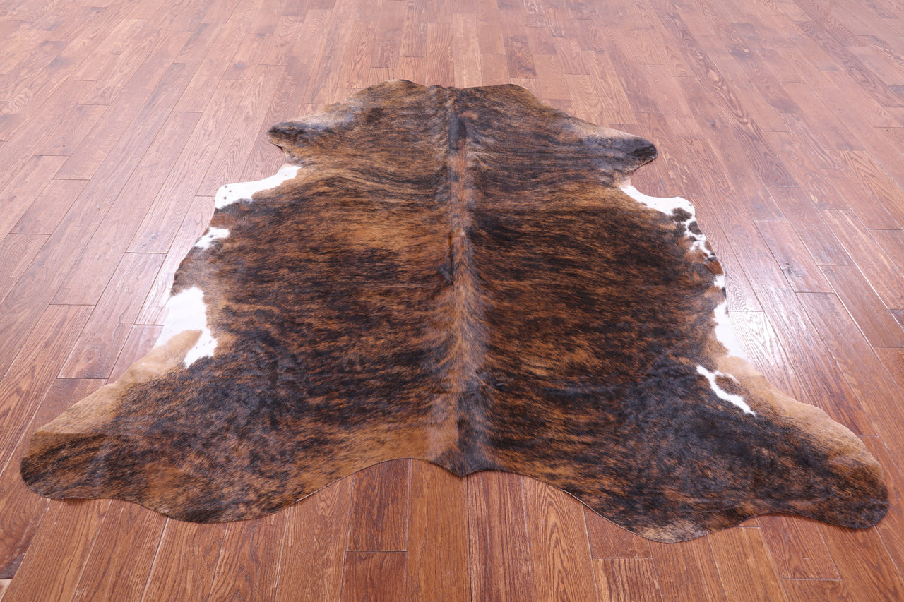 Brindle Natural Cowhide Rug - Large 6'8"H x 6'5"W