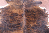 Thumbnail for Brindle Natural Cowhide Rug - Large 6'8