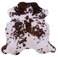 Thumbnail for Brown & White Natural Cowhide Rug - Large 6'5