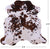 Brown & White Natural Cowhide Rug - Large 6'5"H x 6'5"W