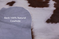 Thumbnail for Brown & White Natural Cowhide Rug - XX-Large 8'0