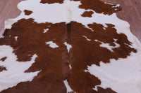 Thumbnail for Brown & White Natural Cowhide Rug - XX-Large 8'0