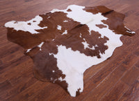 Thumbnail for Brown & White Natural Cowhide Rug - XX-Large 8'0