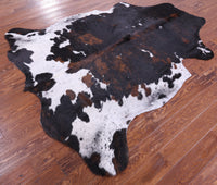 Thumbnail for Tricolor Natural Cowhide Rug - X-Large 7'4