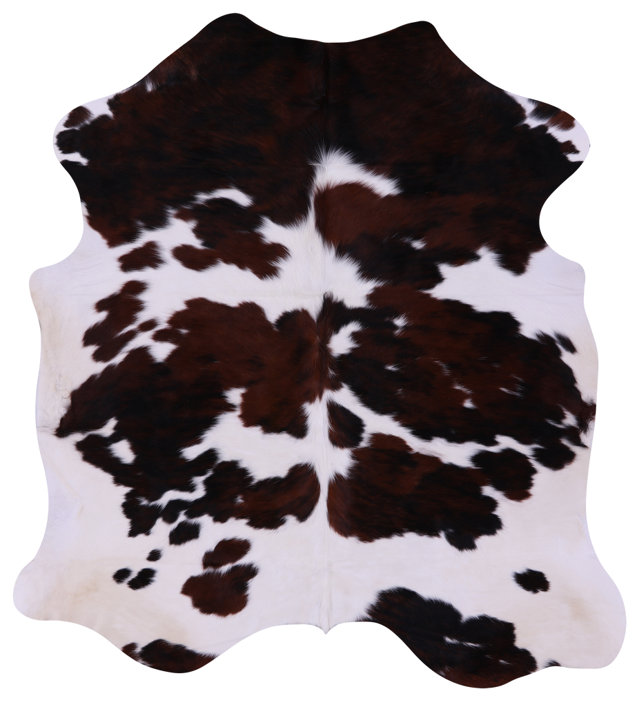 Tricolor Natural Cowhide Rug - Large 6'5"H x 5'10"W