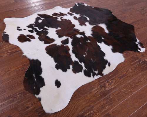 Tricolor Natural Cowhide Rug - Large 6'5