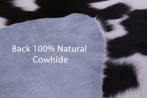 Tricolor Natural Cowhide Rug - Large 6'5