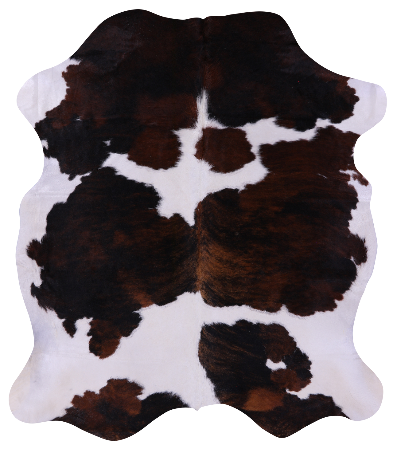 Tricolor Natural Cowhide Rug - X-Large 7'1"H x 6'0"W