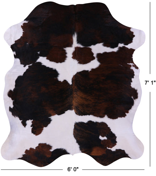 Tricolor Natural Cowhide Rug - X-Large 7'1