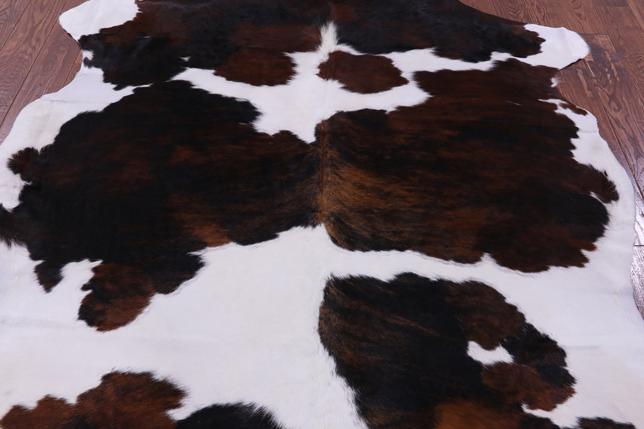 Tricolor Natural Cowhide Rug - X-Large 7'1"H x 6'0"W