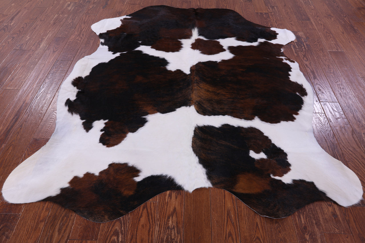 Tricolor Natural Cowhide Rug - X-Large 7'1"H x 6'0"W