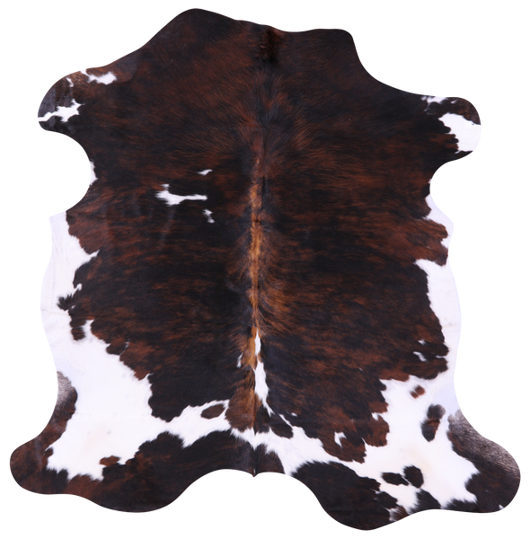 Tricolor Natural Cowhide Rug - Large 6'5"H x 6'3"W