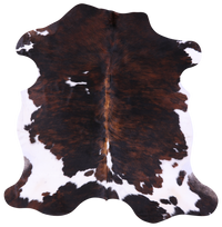 Thumbnail for Tricolor Natural Cowhide Rug - Large 6'5