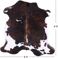 Thumbnail for Tricolor Natural Cowhide Rug - Large 6'5