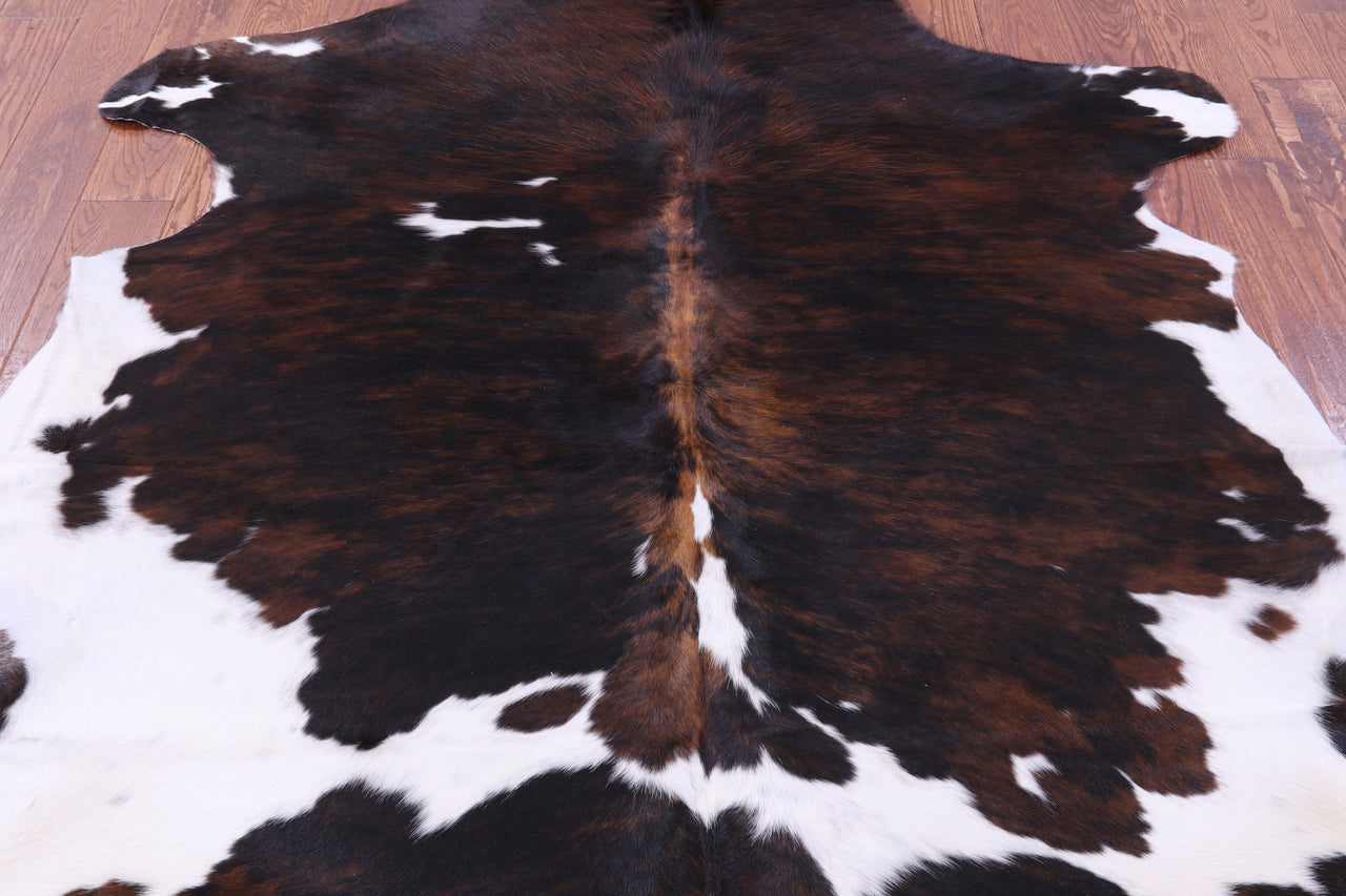 Tricolor Natural Cowhide Rug - Large 6'5"H x 6'3"W