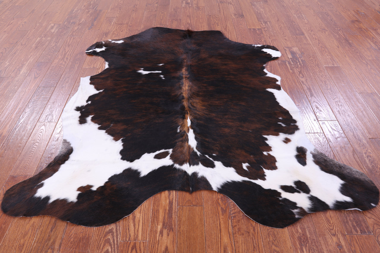 Tricolor Natural Cowhide Rug - Large 6'5"H x 6'3"W