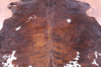 Thumbnail for Brown Natural Cowhide Rug - Large 6'10